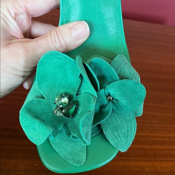 Wore once Steve Madden Teal Floral Heels - Picture 5 of 12